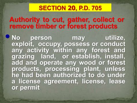 what is pd 705 revised forestry code|PHILIPPINE ENVIRONMENT LAWS .